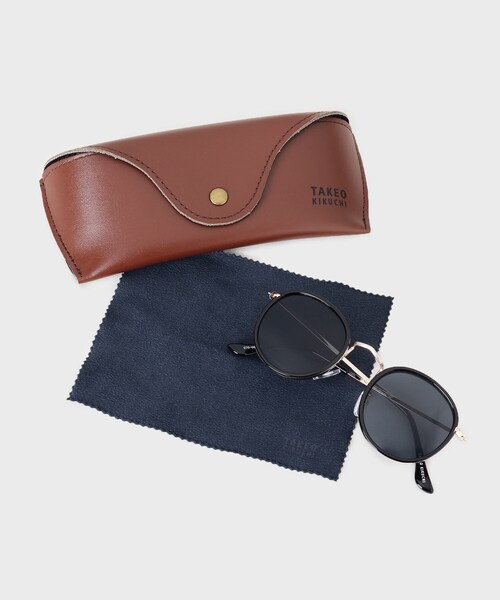 TAKEO KIKUCHI(タケオキクチ)の「◆セル巻 ラウンドサングラス(サングラス・メンズ・ブルー系その他/ブラック・00)」の10枚目の写真