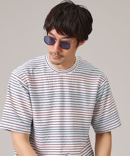 TAKEO KIKUCHI(タケオキクチ)の「◆セル巻 ラウンドサングラス(サングラス・メンズ・ブルー系その他/ブラック・00)」の12枚目の写真