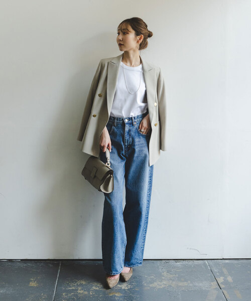 Noble（ノーブル）の「《追加2》スビンコットン5分袖Tシャツ（Tシャツ/カットソー・レディース・ホワイト/ライトグリーン/ブラック/チョコ/ピンク系その他・FREE）」の7枚目の写真