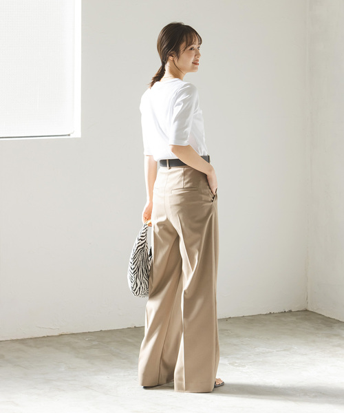 Noble（ノーブル）の「《追加2》スビンコットン5分袖Tシャツ（Tシャツ/カットソー・レディース・ホワイト/ライトグリーン/ブラック/チョコ/ピンク系その他・FREE）」の18枚目の写真