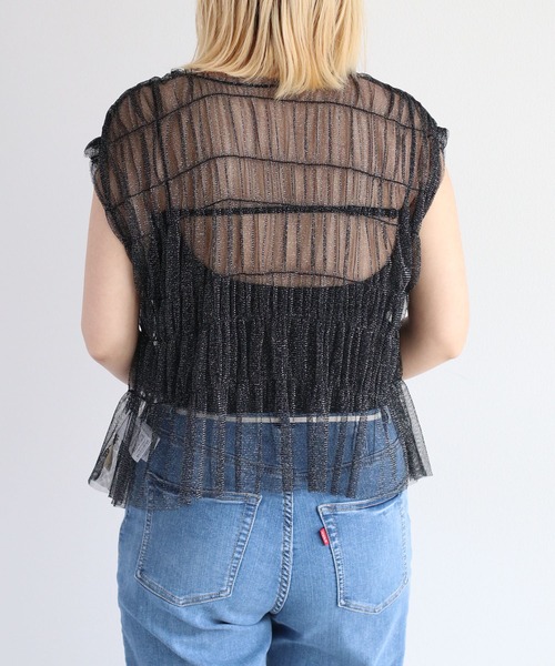 cepo（セポ）の「カップ付きバックオープンキャミソール（キャミソール・レディース・オフホワイト/ブラック/ベージュ・FREE）」の6枚目の写真