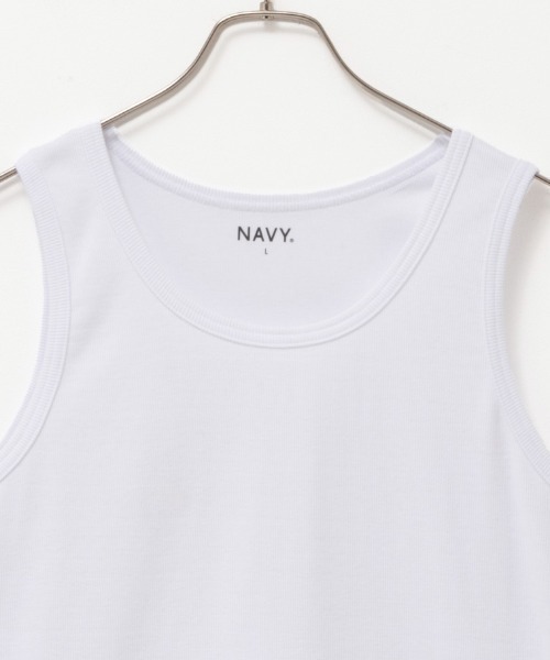 NAVY(ネイビー)の「着回しバツグン!抗菌防臭加工テレコタンクトップ(タンクトップ・メンズ・チャコールグレー/グレー/ブラック/ホワイト・XL/M/L/S/XXL)」の6枚目の写真