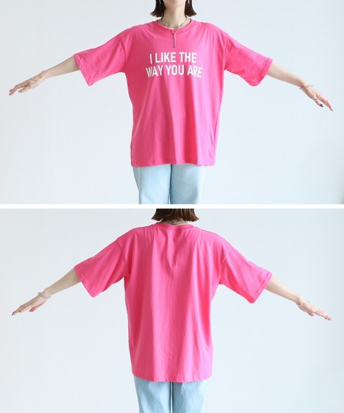 reca(レカ)の「ロゴプリントTシャツ(Tシャツ/カットソー・レディース・ブルー/ピンク/ホワイト・FREE)」の7枚目の写真