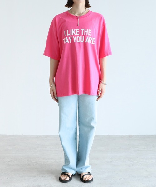 reca(レカ)の「ロゴプリントTシャツ(Tシャツ/カットソー・レディース・ブルー/ピンク/ホワイト・FREE)」の4枚目の写真