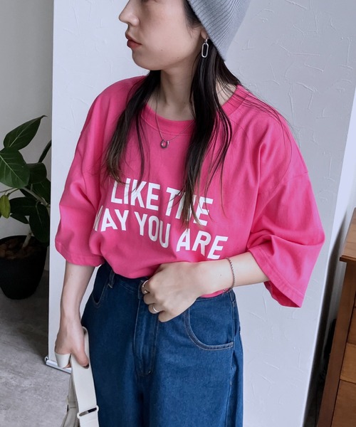 reca(レカ)の「ロゴプリントTシャツ(Tシャツ/カットソー・レディース・ブルー/ピンク/ホワイト・FREE)」の21枚目の写真