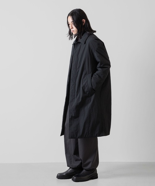 ATTACHMENT(アタッチメント)の「ナイロンタフタ パディングバルカラーコート / NY TAFFETA PADDING BALLCOLLAR COAT(ステンカラーコート・メンズ・ブラック・3/2/1)」の14枚目の写真