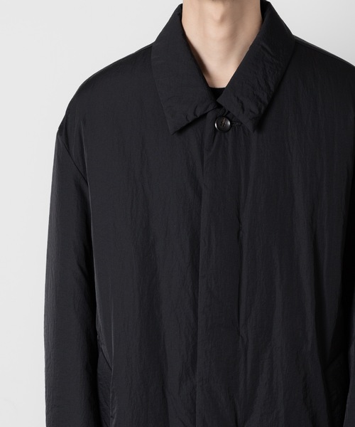 ATTACHMENT(アタッチメント)の「ナイロンタフタ パディングバルカラーコート / NY TAFFETA PADDING BALLCOLLAR COAT(ステンカラーコート・メンズ・ブラック・3/2/1)」の8枚目の写真