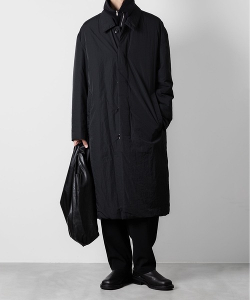 ATTACHMENT(アタッチメント)の「ナイロンタフタ パディングバルカラーコート / NY TAFFETA PADDING BALLCOLLAR COAT(ステンカラーコート・メンズ・ブラック・3/2/1)」の12枚目の写真