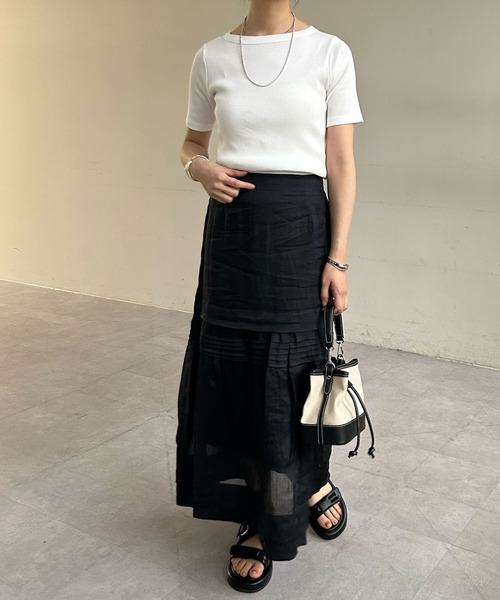 SHENERY（シーナリー）の「タックデザインシアースカート（スカート  