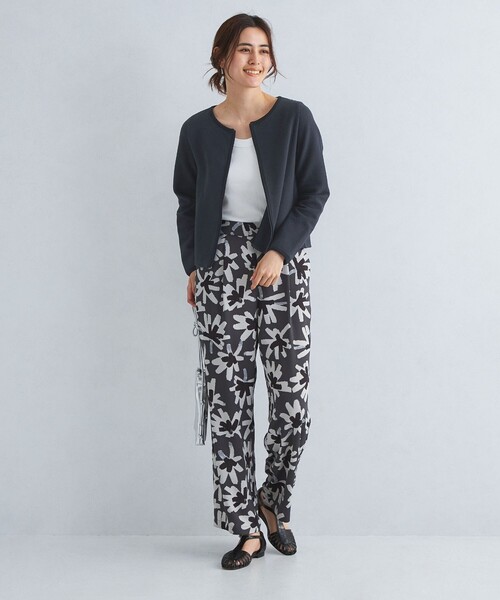 green label relaxing（グリーンレーベルリラクシング）の「メッシュ ジップ カーディガン（カーディガン/ボレロ・レディース・ホワイト/ライム/ネイビー・FREE）」の10枚目の写真