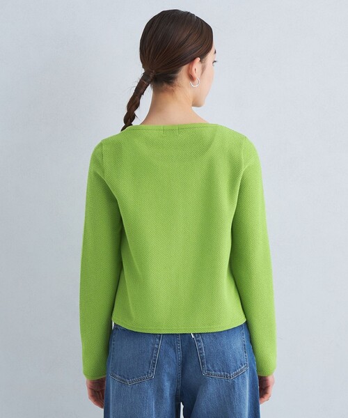 green label relaxing（グリーンレーベルリラクシング）の「メッシュ ジップ カーディガン（カーディガン/ボレロ・レディース・ホワイト/ライム/ネイビー・FREE）」の13枚目の写真