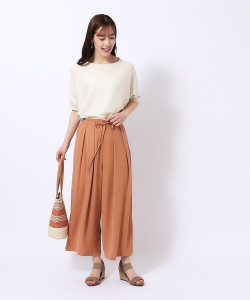 DRESKIP（ドレスキップ）の「◆【きらっと華やぐ】ラメが大人上品 ドルマンボートネック5分袖ニット（ニット/セーター・レディース・ライトブルー/シルバー/ゴールド/イエロー・02/03/04）」の21枚目の写真