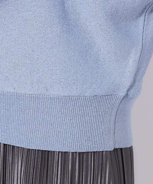 DRESKIP（ドレスキップ）の「◆【きらっと華やぐ】ラメが大人上品 ドルマンボートネック5分袖ニット（ニット/セーター・レディース・ライトブルー/シルバー/ゴールド/イエロー・02/03/04）」の14枚目の写真