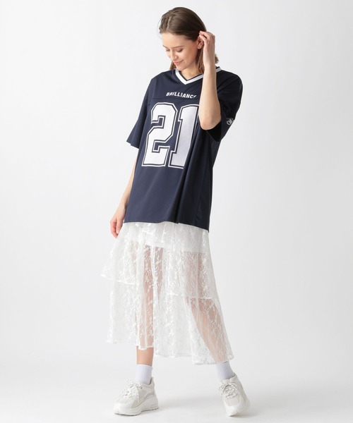 N°21 I ❤️ N°21 チュール重ねデザインTシャツ 楽天市場】【先着順!!24時間限定☆500円OFFクーポン】 スーパー