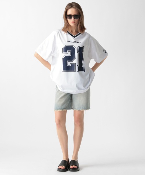 FOREVER 21(フォーエバー トゥエンティーワン)の「【2024SS】ナンバーロゴTシャツ(Tシャツ/カットソー・レディース・オフホワイト/ネイビー/グリーン・FREE)」の19枚目の写真