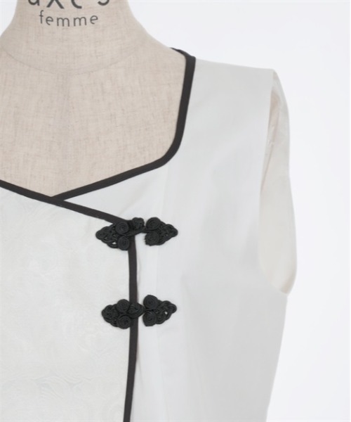 axes femme（アクシーズファム）の「チャイナ風ジャカード切替