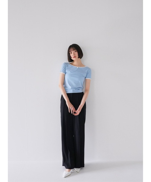 Uenui（ウニュイ）の「リンガー ローズ Tシャツ ワンポイント（Tシャツ/カットソー・レディース・ブルー/ブラック/ホワイト・FREE）」の10枚目の写真