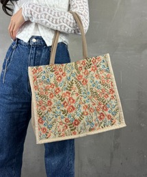 Loco Ocean | 【花柄】A4サイズ フラワー総柄 / サブバッグ トートバッグ(トートバッグ)