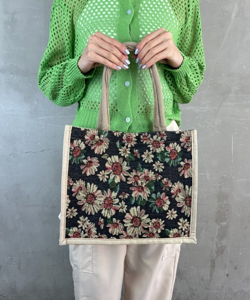 Loco Ocean（ロコオーシャン）の「【花柄】A4サイズ フラワー総柄 / サブバッグ トートバッグ（トートバッグ・レディース・B/A・ONE SIZE）」の16枚目の写真