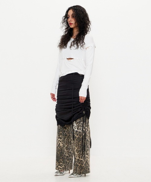 BEEDEN（ビーデン）の「LEOPARD PRINT WIDE STRAIGHT PANTS（その他パンツ・レディース・レオパード・MEDIUM/SMALL）」の17枚目の写真