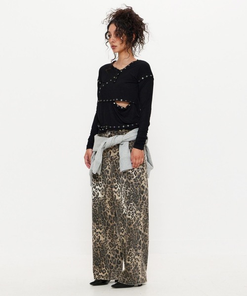 BEEDEN（ビーデン）の「LEOPARD PRINT WIDE STRAIGHT PANTS（その他パンツ・レディース・レオパード・MEDIUM/SMALL）」の15枚目の写真
