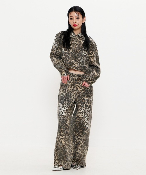 BEEDEN（ビーデン）の「LEOPARD PRINT WIDE STRAIGHT PANTS（その他パンツ・レディース・レオパード・MEDIUM/SMALL）」の6枚目の写真