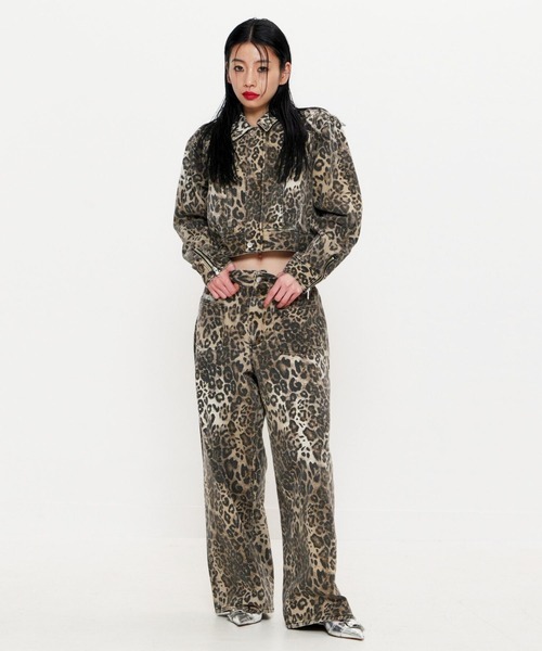 BEEDEN（ビーデン）の「LEOPARD PRINT WIDE STRAIGHT PANTS（その他パンツ・レディース・レオパード・MEDIUM/SMALL）」の8枚目の写真