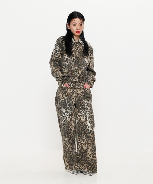 BEEDEN（ビーデン）の「LEOPARD PRINT WIDE STRAIGHT PANTS（その他パンツ・レディース・レオパード・MEDIUM/SMALL）」の3枚目の写真