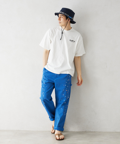 KAVU（カブー）の「KAVU / カブー 別注 Beach T-SH（Tシャツ/カットソー・メンズ・ブラック/ホワイト・MEDIUM/LARGE/X-LARGE）」の3枚目の写真