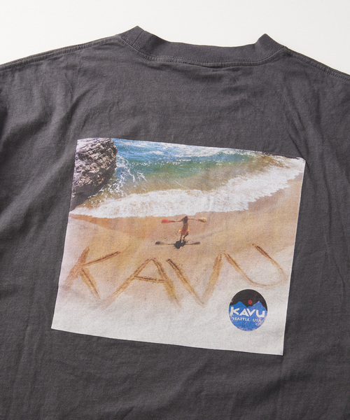 KAVU（カブー）の「KAVU / カブー 別注 Beach T-SH（Tシャツ/カットソー・メンズ・ブラック/ホワイト・MEDIUM/LARGE/X-LARGE）」の6枚目の写真