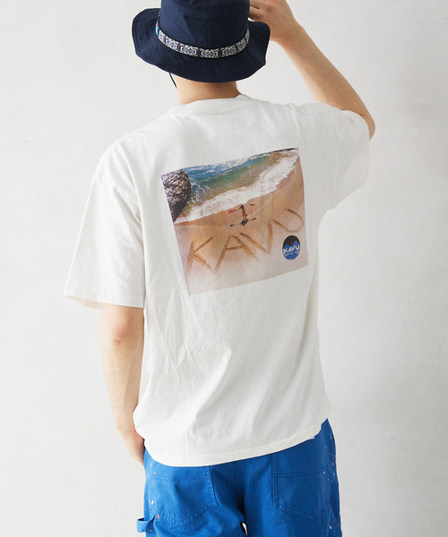 KAVU（カブー）の「KAVU / カブー 別注 Beach T-SH（Tシャツ/カットソー・メンズ・ブラック/ホワイト・MEDIUM/LARGE/X-LARGE）」の13枚目の写真
