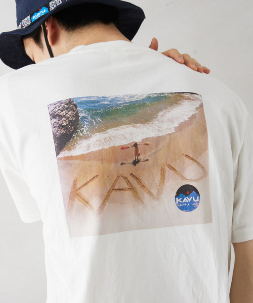 KAVU（カブー）の「KAVU / カブー 別注 Beach T-SH（Tシャツ/カットソー・メンズ・ブラック/ホワイト・MEDIUM/LARGE/X-LARGE）」の14枚目の写真