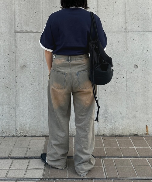 kutir(クティール)の「ラインリンガーゲームTシャツ(Tシャツ/カットソー・レディース・ブルー/ホワイト/ネイビー・FREE)」の5枚目の写真