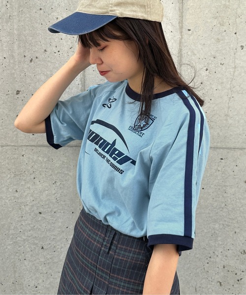 kutir(クティール)の「ラインリンガーゲームTシャツ(Tシャツ/カットソー・レディース・ブルー/ホワイト/ネイビー・FREE)」の18枚目の写真