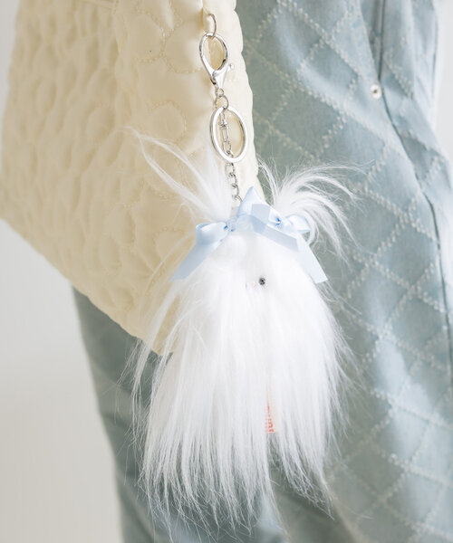 OLIVE des OLIVE(オリーブデオリーブ)の「もしゃいぬキーホルダー 1041110230(ネックレス・レディース・ホワイト・FREE)」の2枚目の写真