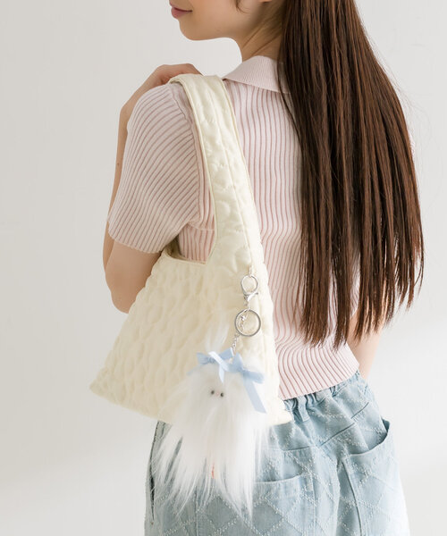 OLIVE des OLIVE(オリーブデオリーブ)の「もしゃいぬキーホルダー 1041110230(ネックレス・レディース・ホワイト・FREE)」の3枚目の写真