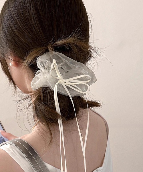 リボンハングシアービッグシュシュ（シュシュ）｜leune（ルネ）の