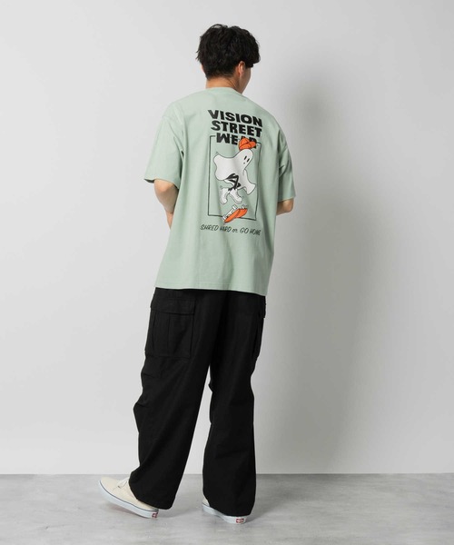 mans concept menswear ゴーストプリントシャツ 別注VISIONゴーストスケータープリントT（LS）【一部店舗限定