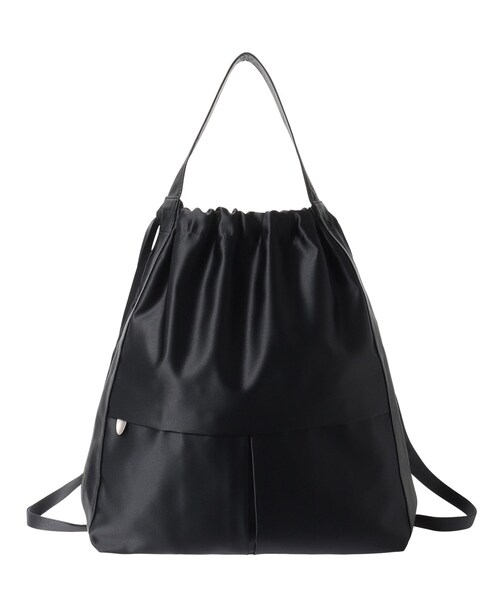 HIROKO HAYASHI（ヒロコハヤシ）の「LUINI SATINE（ルイーニ サティーネ）2wayナップサック（バックパック/リュック・レディース・ブラック/ダークオリーブ/ダークグレー/サンドベージュ/ライトグレー・00）」の6枚目の写真