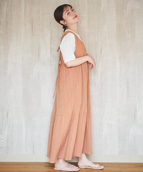 美品✨ LOULOU WILLOUGHBY シャイニー楊柳ティアードワンピース LOULOU WILLOUGHBY】シャイニー楊柳ティアードワンピース