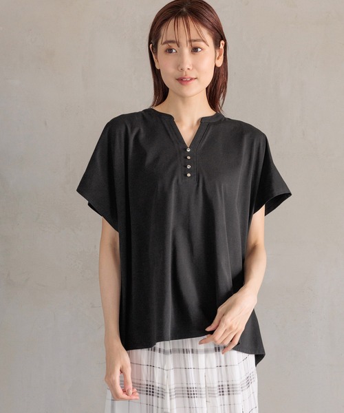 GLOBAL WORK（グローバルワーク）の「快適フレアスキッパーT/992264（Tシャツ/カットソー・レディース・ブラック/アッシュブラウン/ミント/ライトグレー・MEDIUM/LARGE）」の16枚目の写真