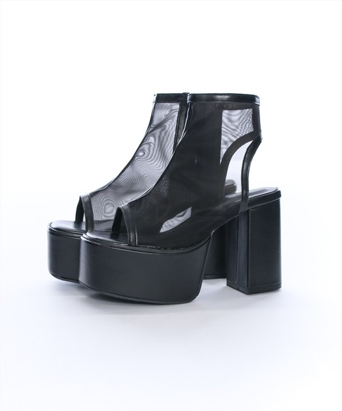 clear（クリア）の「厚底メッシュブーツサンダル（サンダル）」 - WEAR