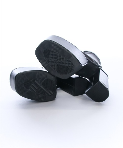 clear(クリア)の「厚底メッシュブーツサンダル(サンダル・レディース・ブラック/アイボリー・M/L)」の10枚目の写真