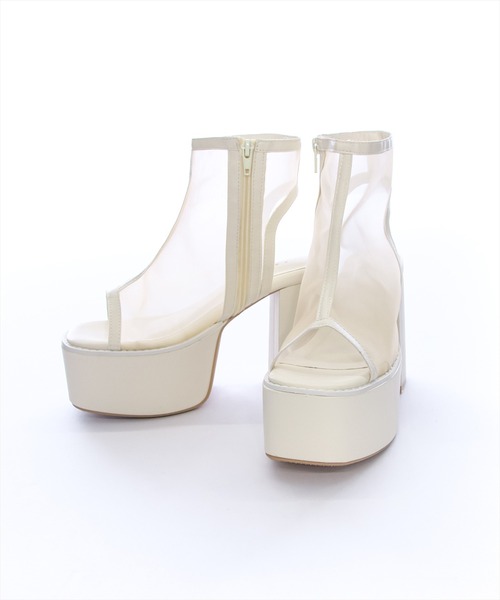 clear(クリア)の「厚底メッシュブーツサンダル(サンダル・レディース・ブラック/アイボリー・M/L)」の11枚目の写真