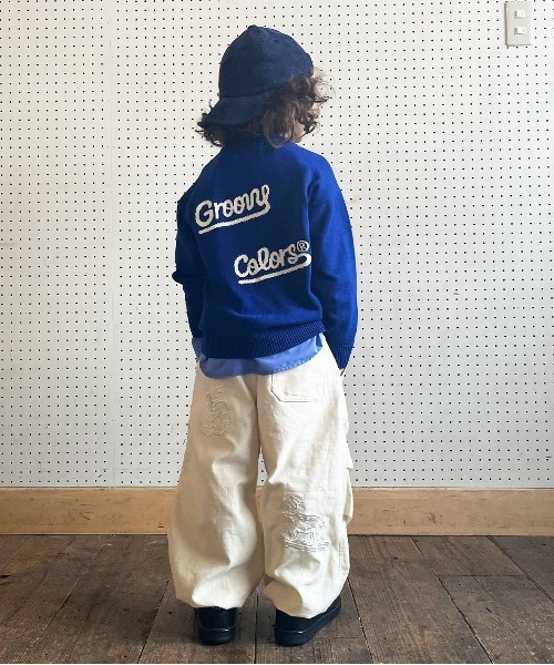 GROOVY COLORS（グルービーカラーズ）の「Back Satin GRAFFITI Pants（その他パンツ・キッズ・アイボリー・130/140）」の3枚目の写真