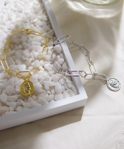 【TUWAKRIM】S925 コインモチーフチェーンブレスレット（ブレスレット）｜TUWAKRIM（トゥワクリム）