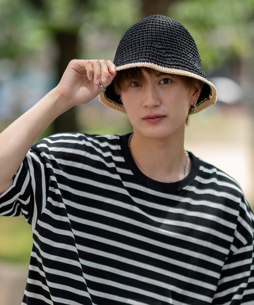 improves（インプローブス）の「ポリエステル素材 クロシェハット（ハット・メンズ・ホワイト/ベージュ/ブラック/アイボリー・FREE）」の7枚目の写真