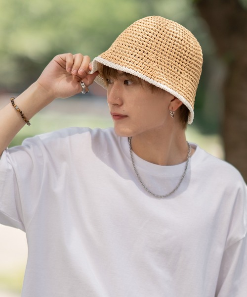 improves（インプローブス）の「ポリエステル素材 クロシェハット（ハット・メンズ・ホワイト/ベージュ/ブラック/アイボリー・FREE）」の8枚目の写真