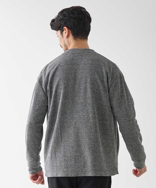 UNION STATION（ユニオンステーション）の「メランジブークレボタンレスカーディガン（カーディガン/ボレロ・メンズ・ベージュ/ホワイト×ブラック/ブラック・L/M/LL）」の6枚目の写真