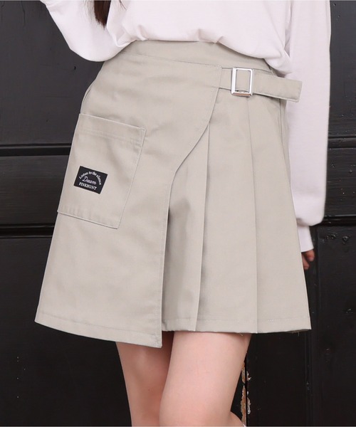 セール】PINKHUNT プリーツ切替ラップ スカート 9739K（デニムスカート  